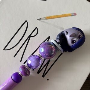 Disney Doorables: Inside Out: Ennui handmade beaded pen
